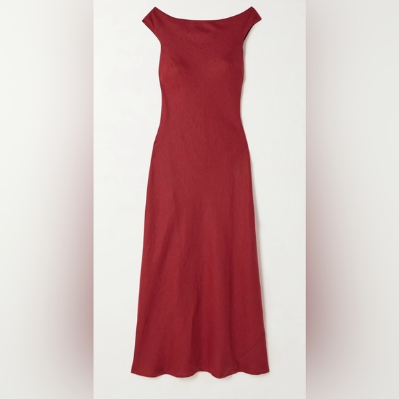 FAITHFULL The Brand Ilride Midi Dress in Wine – Size US 6 (M) - Picture 4 of 15